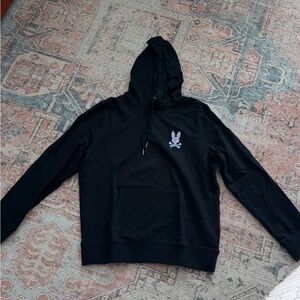 Psycho bunny black hoodie medium